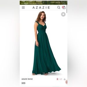 Azazie Claudia Bridesmaids Dress Pine